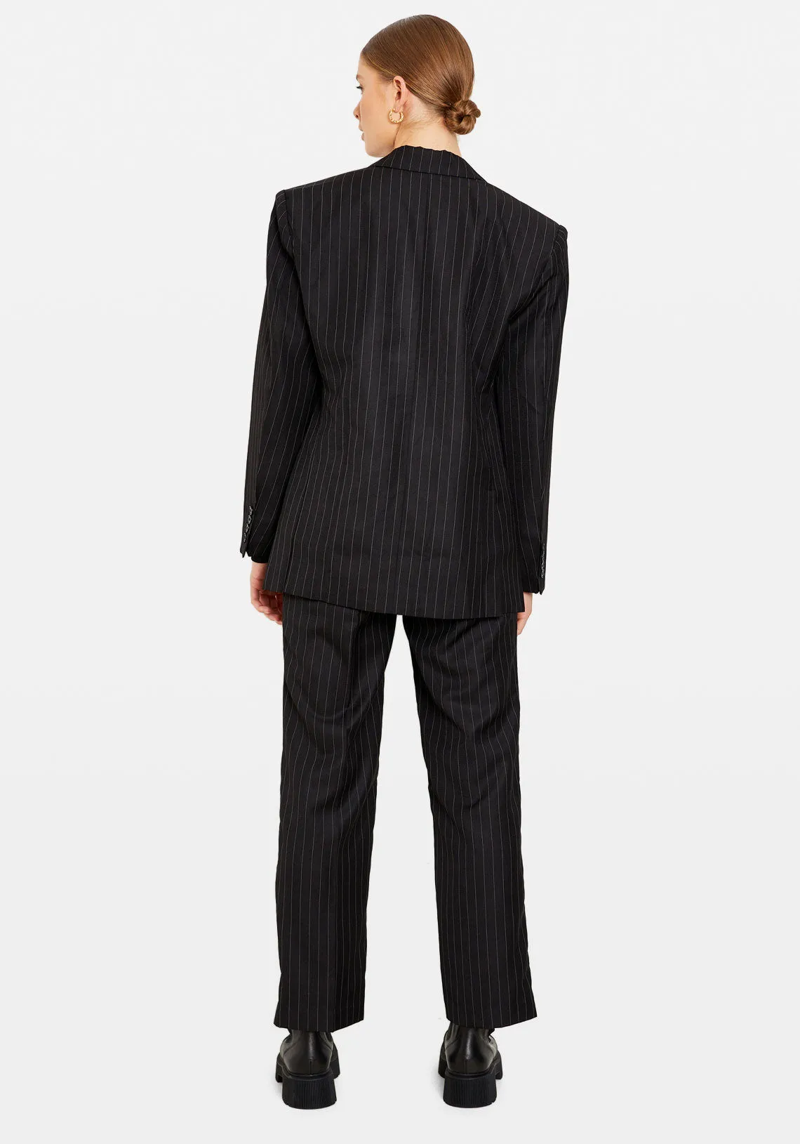 002 BLAZER BLACK PINSTRIPE