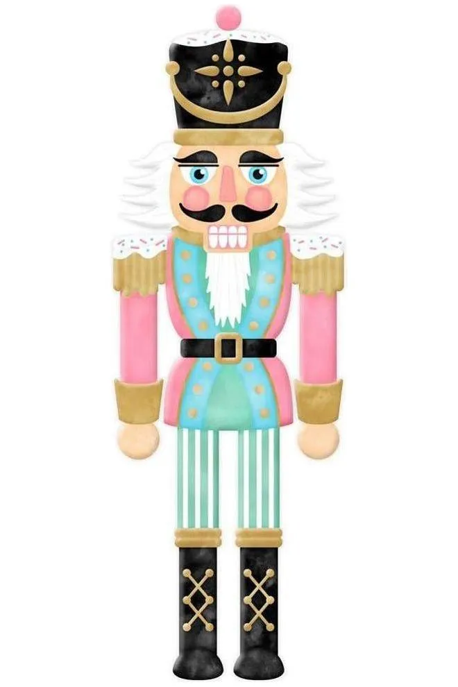 12" Metal Embossed Nutcracker: Pink