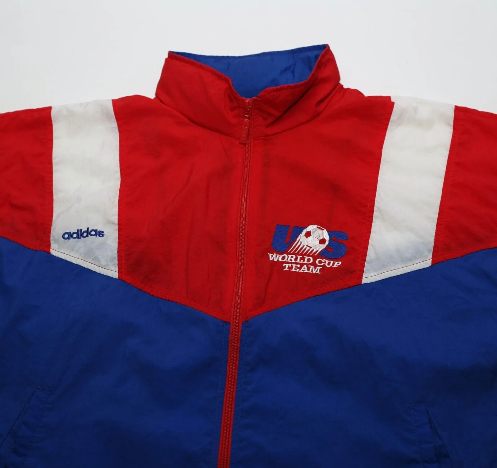 1992/94 USA Vintage adidas Football Soccer Shell Jacket (S/M) Jones, Lalas Era