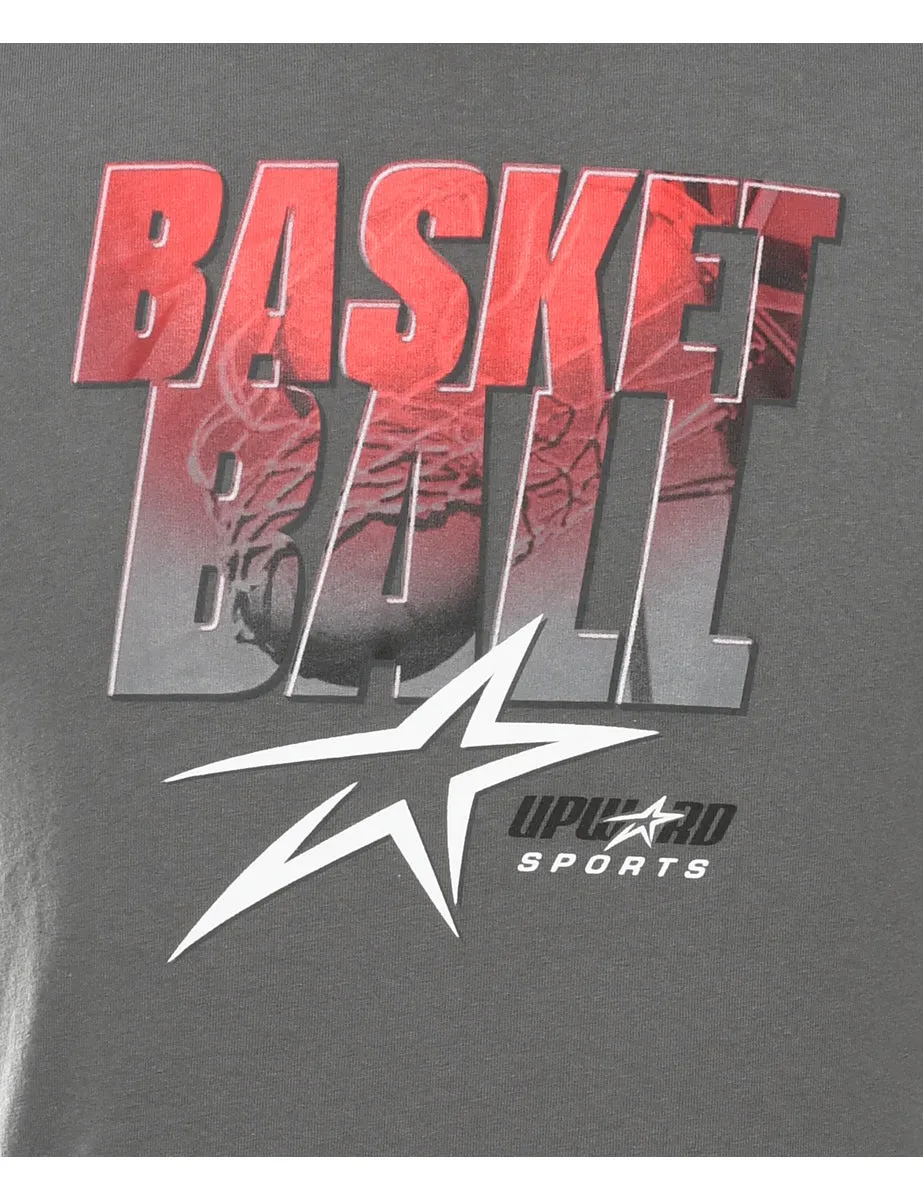 2000s Basketball Printed T-shirt - XL