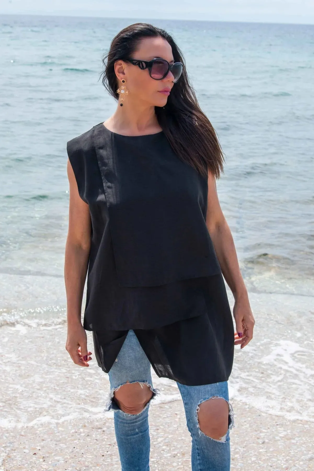 ALLA FIERY ROUND NECK TUNIC