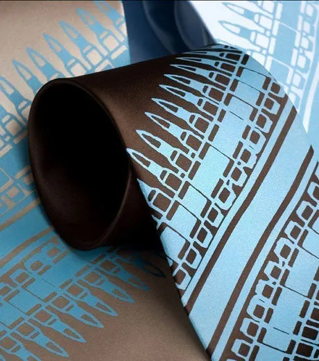 Ammo Silk Necktie, Bandolier Print Tie