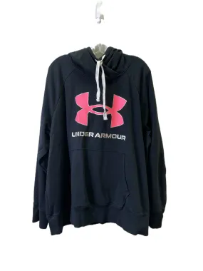 Athletic Sweatshirt Hoodie By Under Armour In Black, Size: 3x