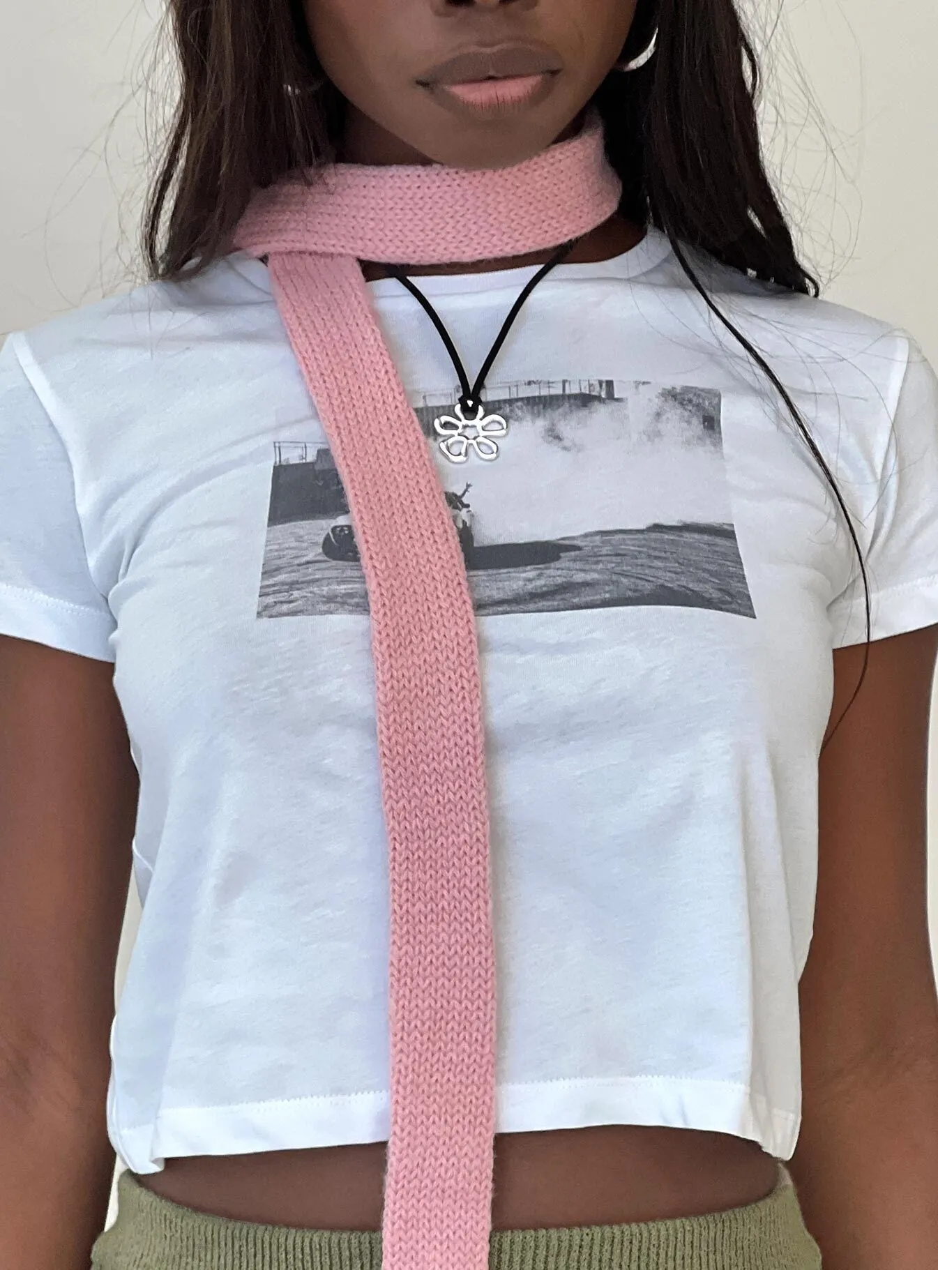 Avenue Skinny Scarf Pink