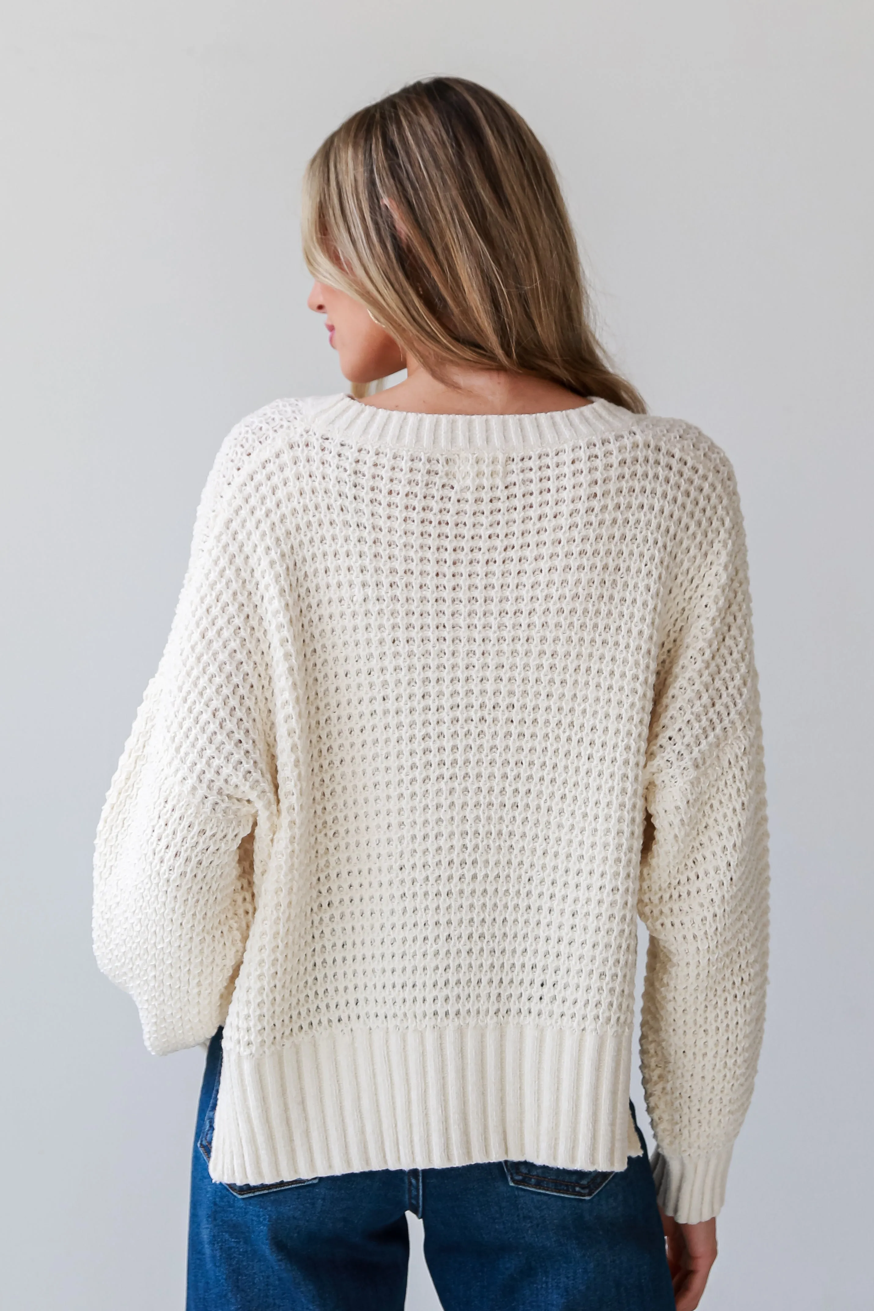 Avery Ivory Oversized Sweater - DOORBUSTER