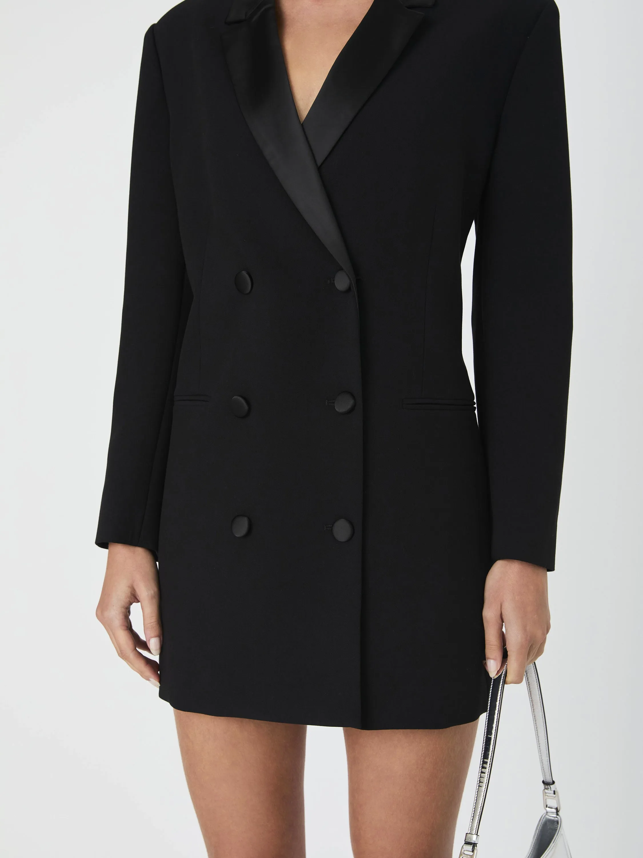 Azra Carey Satin Blazer Dress