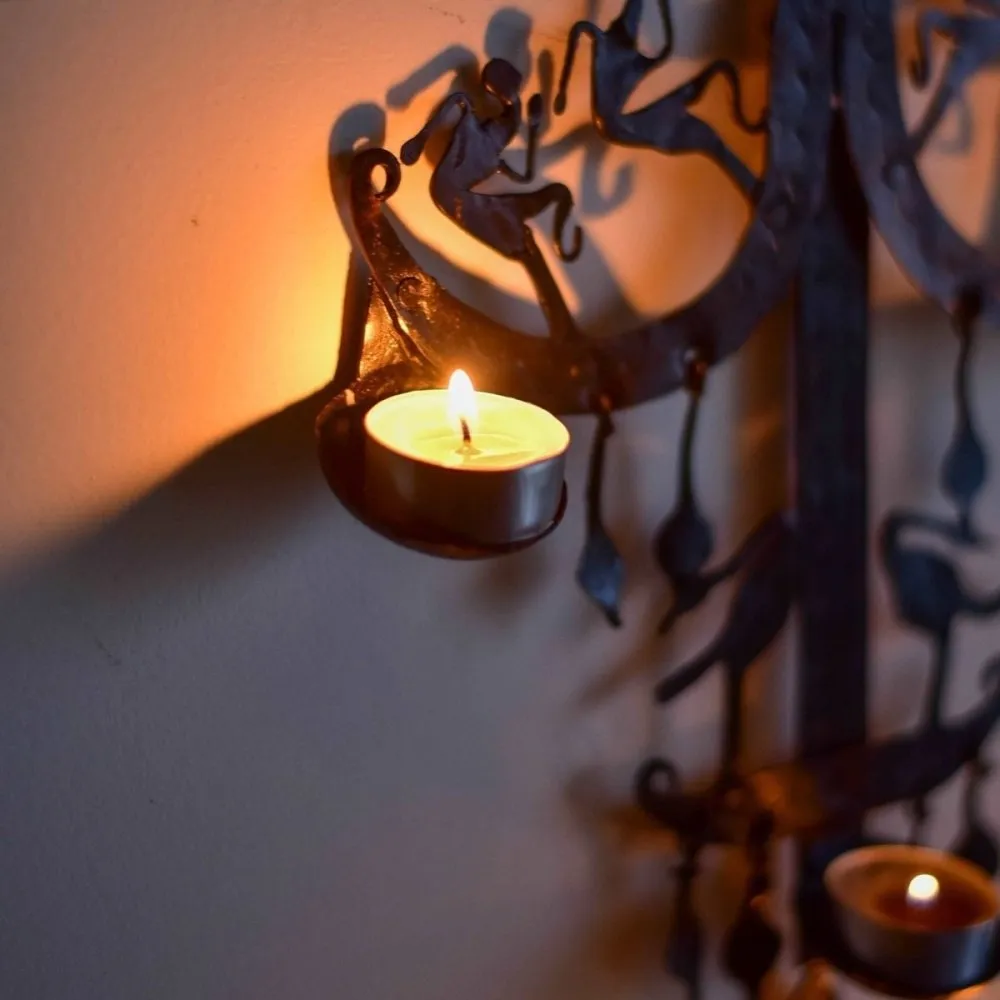 Bastar Handmade Wrought Iron Candle Stand