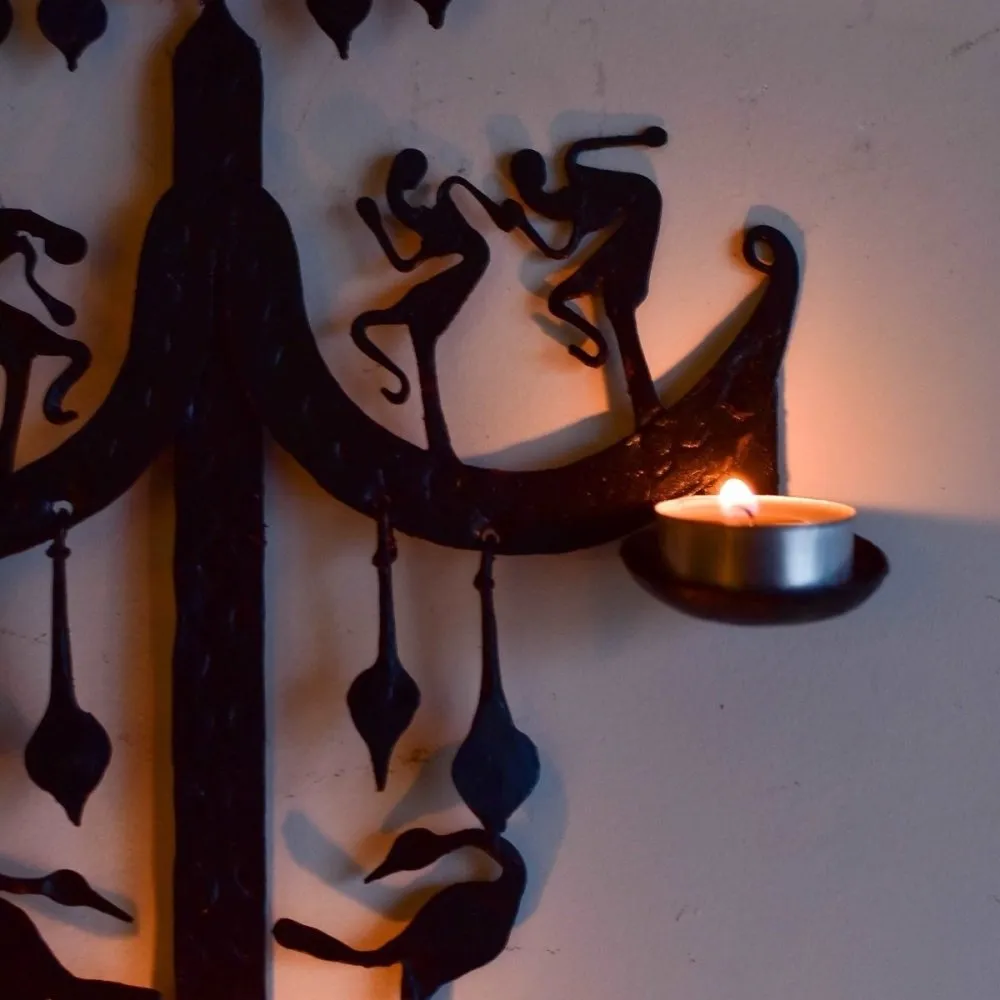 Bastar Handmade Wrought Iron Candle Stand