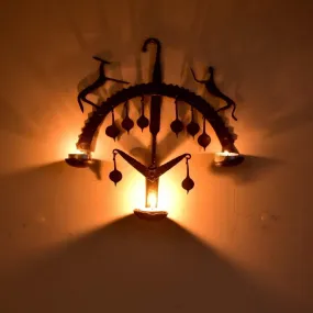 Bastar Tribal Handmade Wrought Iron Lamp