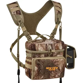 Binocular Chest Pack for Hunting, Bino Harness with Range Finder Pouch (Large Size)