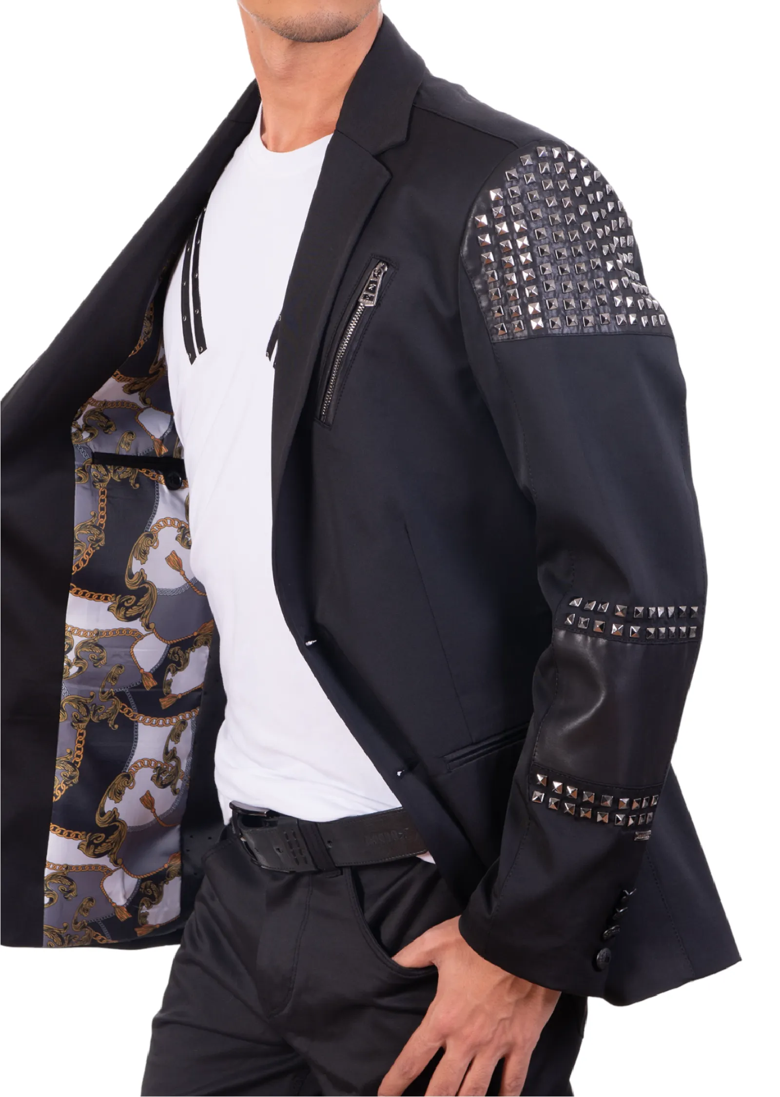 Black All-over Studded Blazer