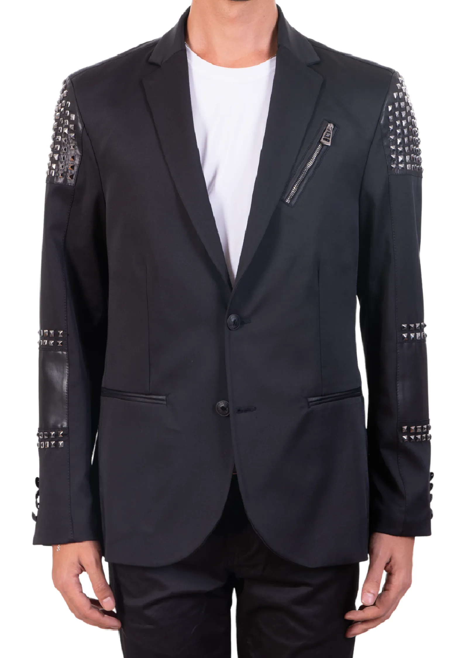 Black All-over Studded Blazer