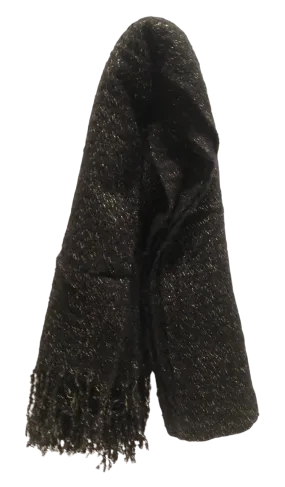 Black Stardust Oversized Scarf 72"