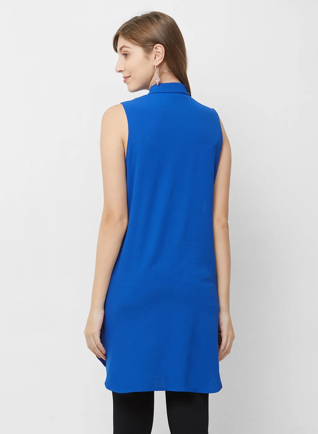 Blue Over With Side Slit