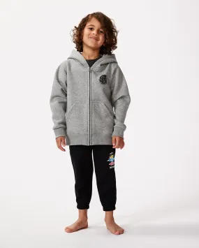 Boys Wetsuit Icon Zip Thru Hoodie in Grey Marle