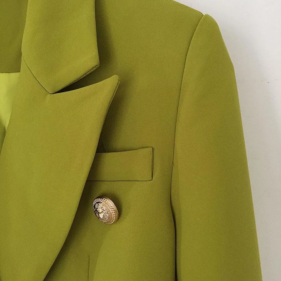 BUCKINGHAM Button Blazer - Green