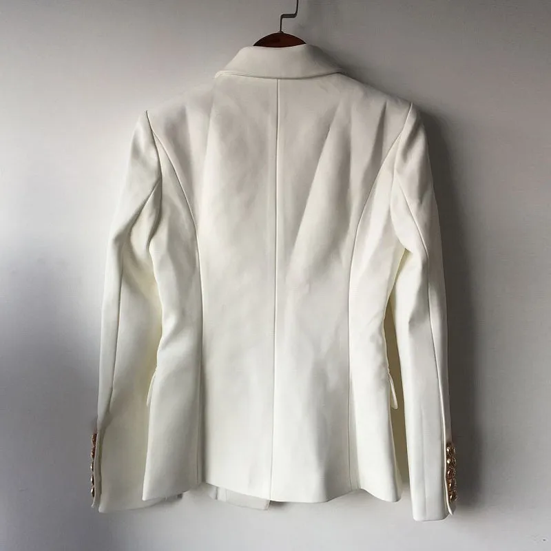 BUCKINGHAM Button Blazer - White