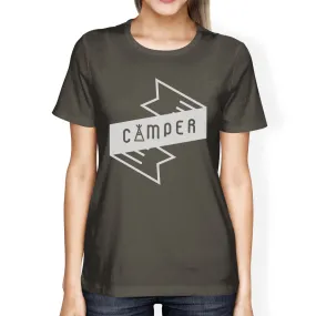 Camper Women's Dark Grey Cool Summer T Shirt Cute Gift Idea For Her