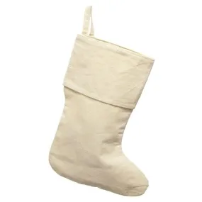 Canvas Natural Christmas Stocking, 17-Inch