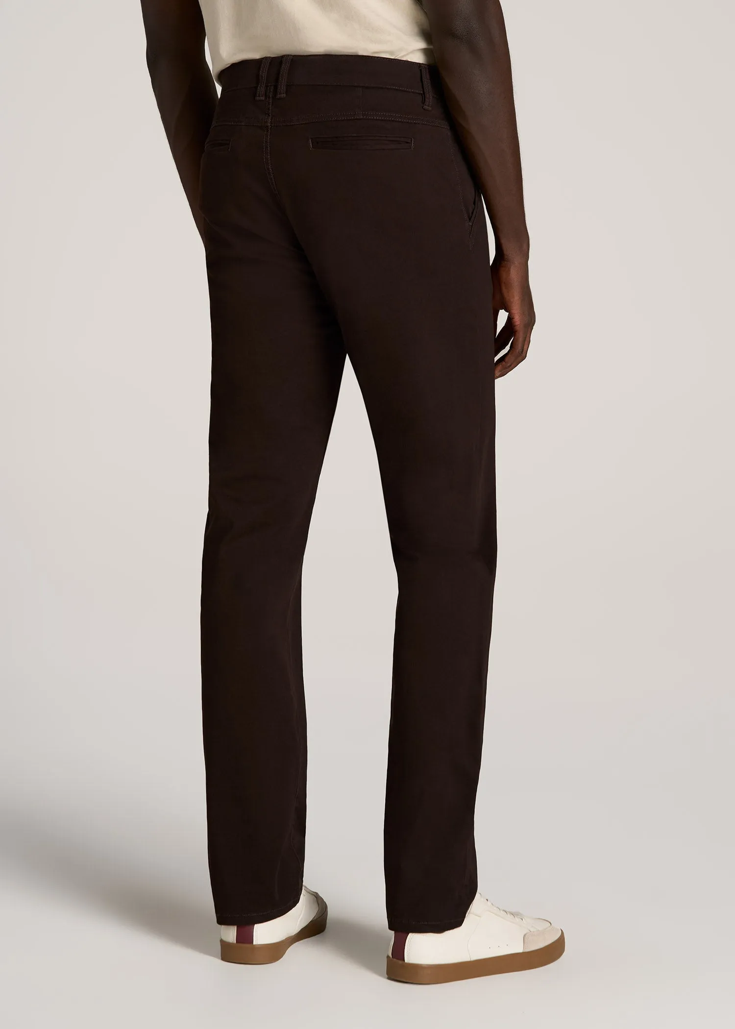 Carman TAPERED Chinos in Chocolate - Pants for Tall Men