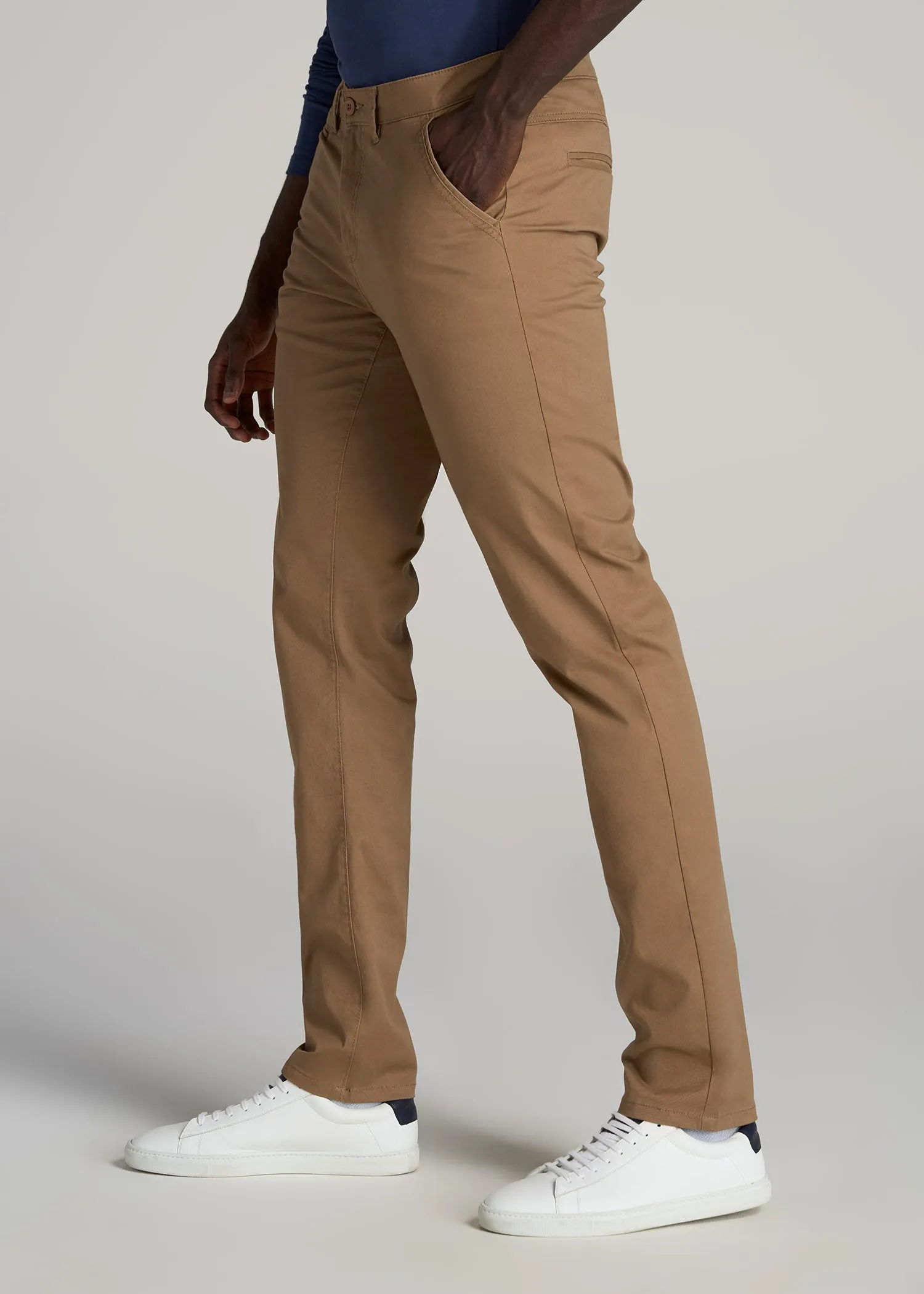 Carman TAPERED Chinos in Russet Brown - Pants for Tall Men