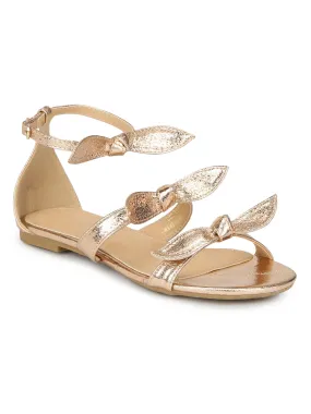 Champagne Double Strap Flats