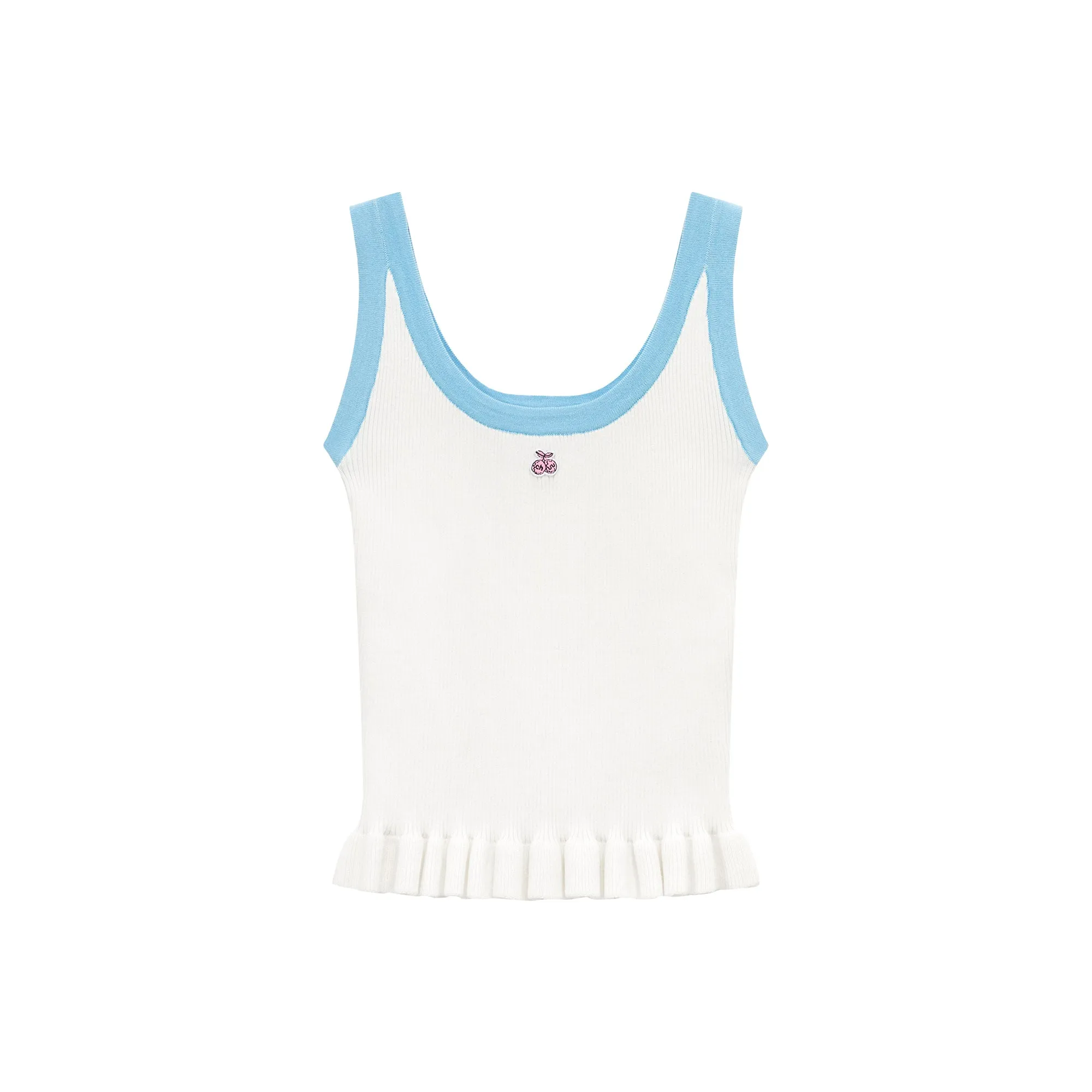 Cherry Detail Knit Sleeveless Top