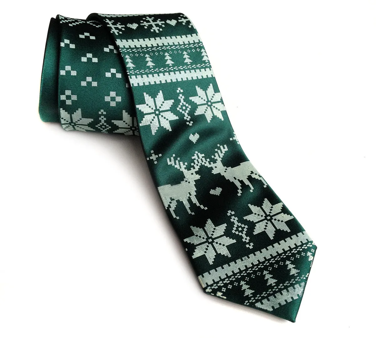 Christmas Sweater silk necktie. Ugly Holiday Sweater tie