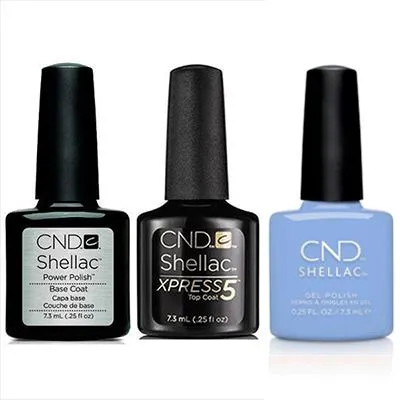 CND - Shellac Xpress5 Combo - Base, Top & Chance Taker (0.25 oz)