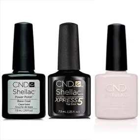 CND - Shellac Xpress5 Combo - Base, Top & Mover & Shaker (0.25 oz)