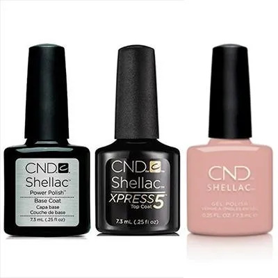 CND - Shellac Xpress5 Combo - Base, Top & Self-Lover (0.25 oz)