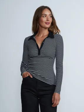 Collared Rib Knit Top