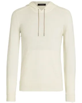 Cotton and Cashmere Hoodie in Cream