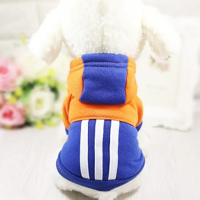 Cute Colorful Winter Jersey Jacket Small Dog Hoodie