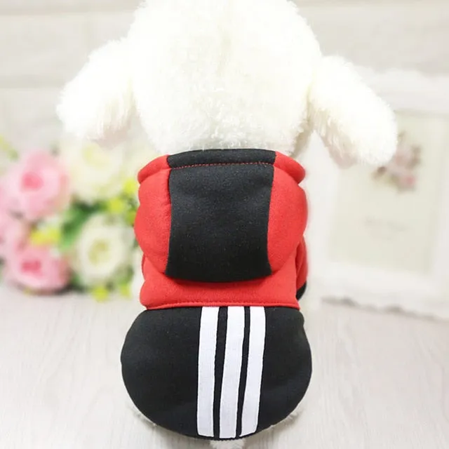 Cute Colorful Winter Jersey Jacket Small Dog Hoodie