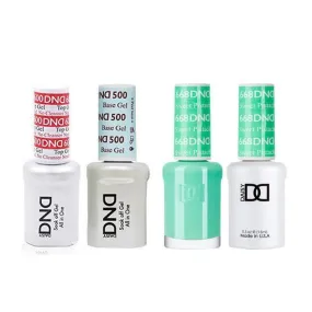 DND - #500#600 Base, Top, Gel & Lacquer Combo - Sweet Pistachio - #668