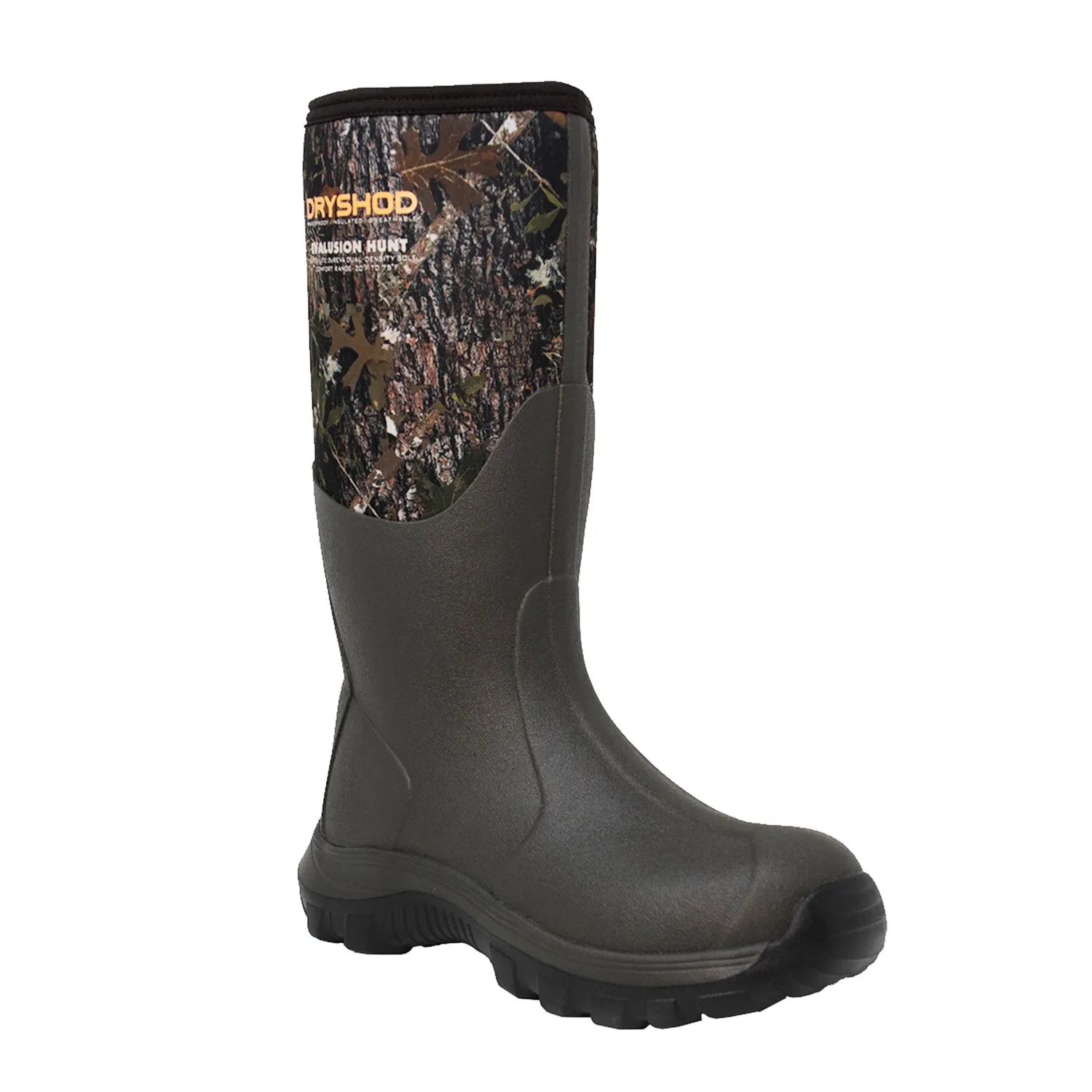 Dryshod Mens Evalusion Hi Camo Rubber Hunting Boots