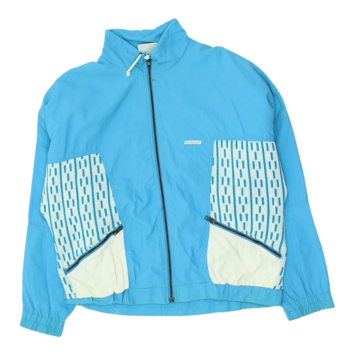 Dunlop Mens Blue Track Jacket | Vintage 90s Activewear Tracksuit Top Sportswear