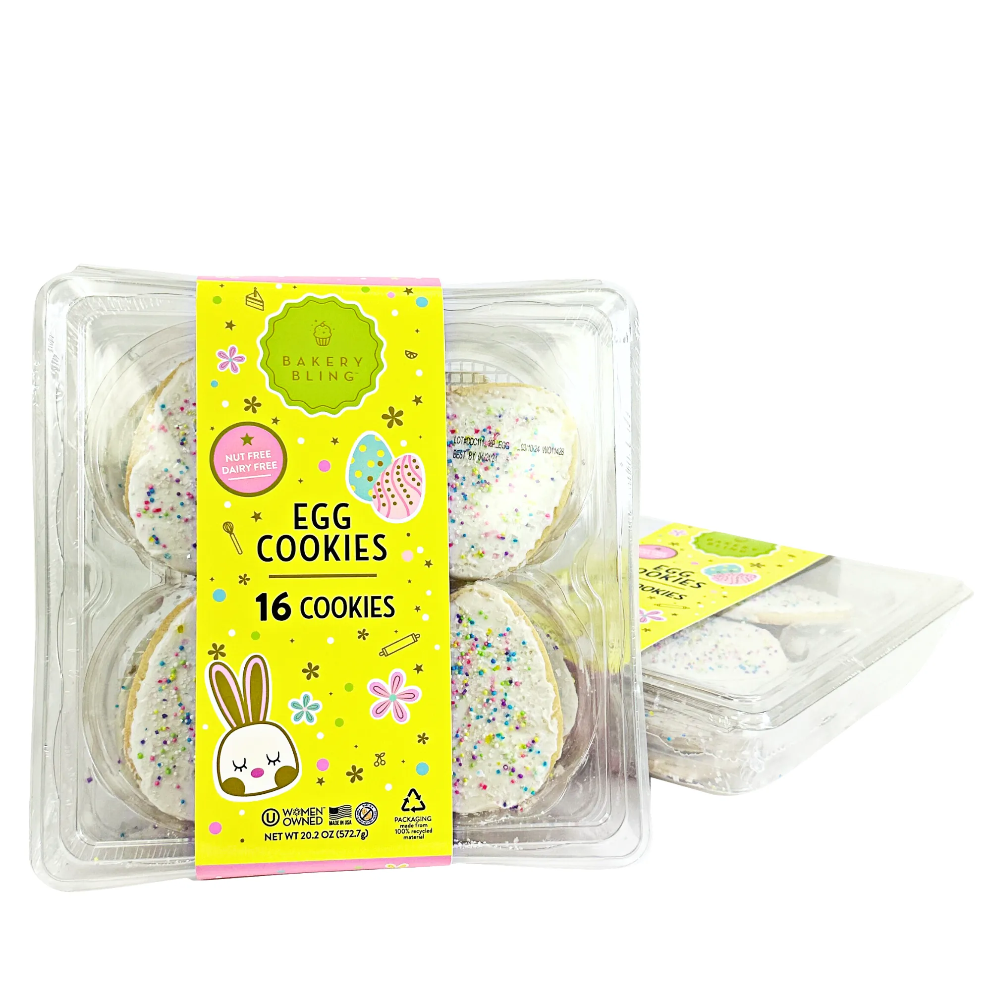 Easter Egg Glittery Cookies (16-Count)