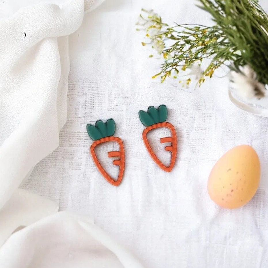 Easter Studs - Carrot Studs, Happy Easter, Easter Bunny, Easter Accessories, Easter Egg, Easter Accessories, Easter Basket, Easter Earrings