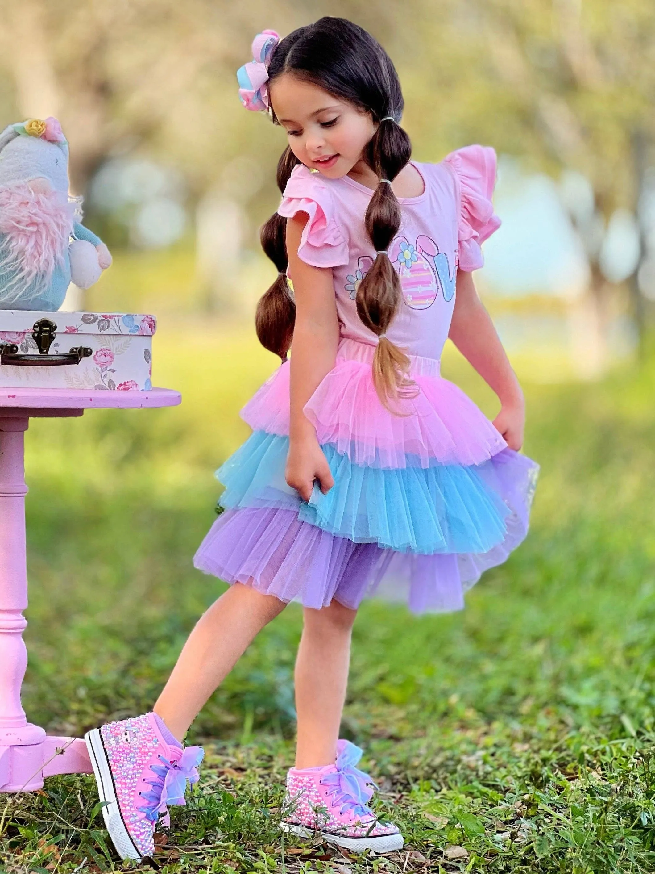 Egg-stra Adorable Pastel Tutu Skirt Set