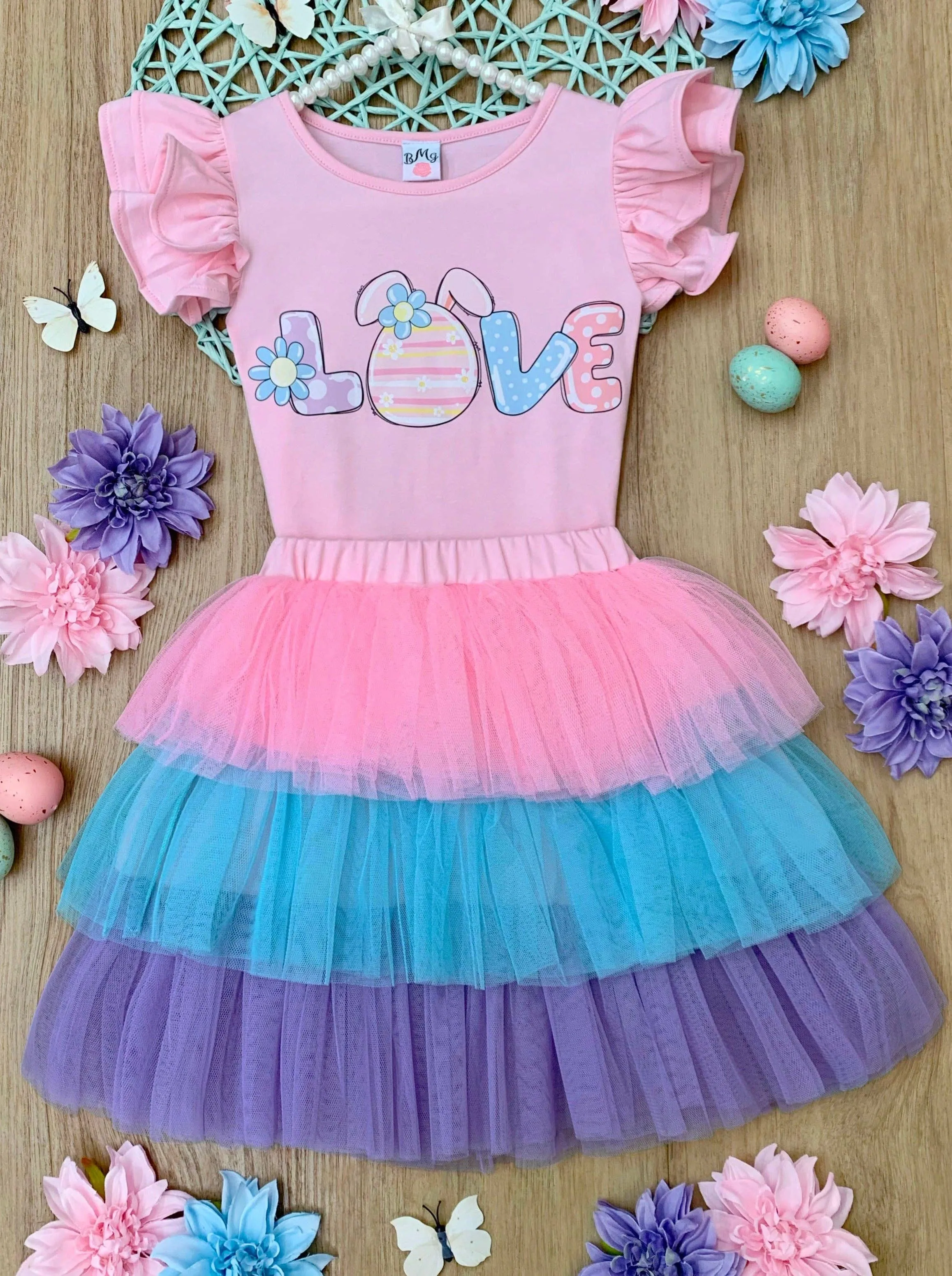 Egg-stra Adorable Pastel Tutu Skirt Set