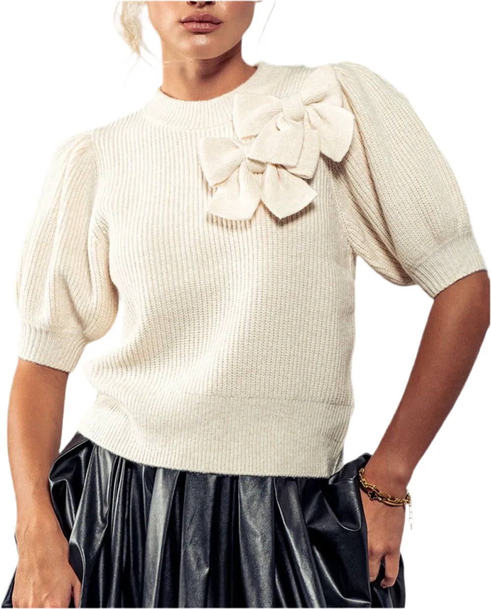 Fancy Bow Fest Knit Top