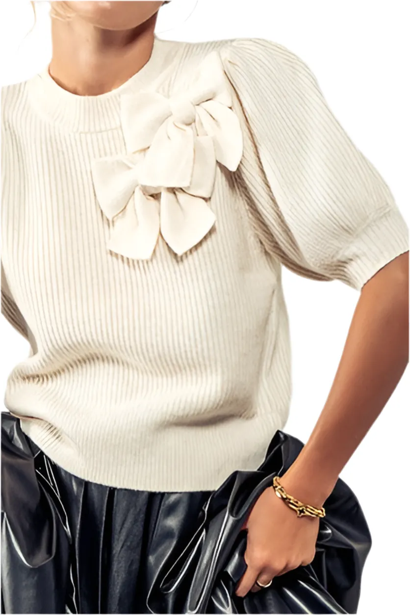 Fancy Bow Fest Knit Top