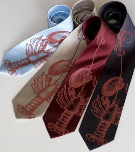 Fancy Lobster Bib Silk Necktie