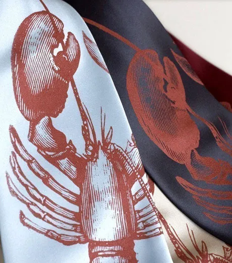 Fancy Lobster Bib Silk Necktie