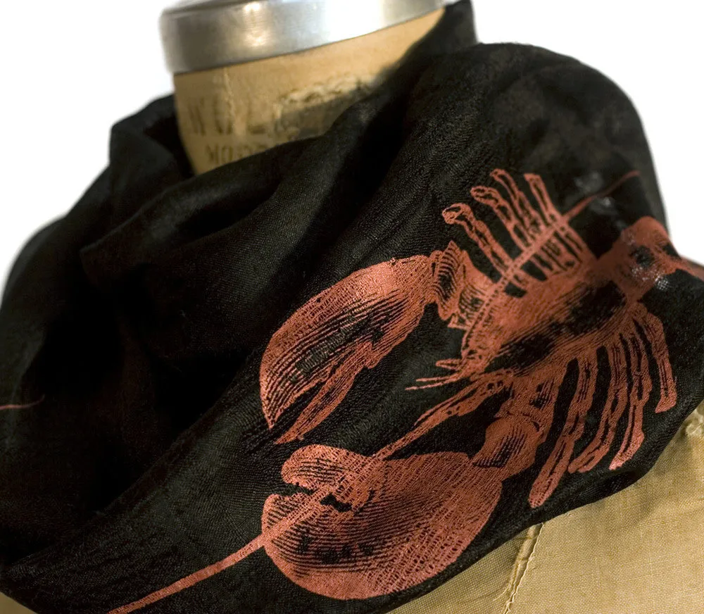 Fancy Lobster Bib Silk Scarf