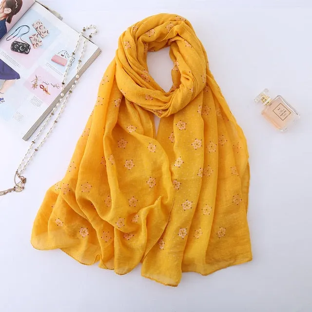 Fashion Cotton Scarf Printed Bandana Shawl #6135