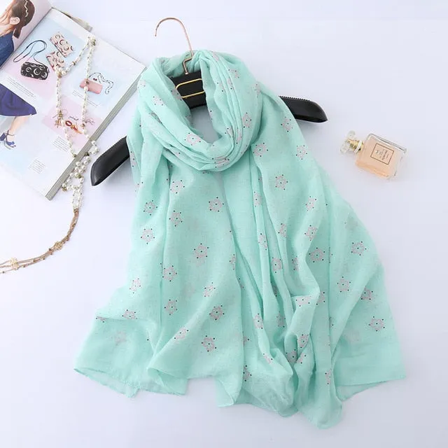 Fashion Cotton Scarf Printed Bandana Shawl #6135