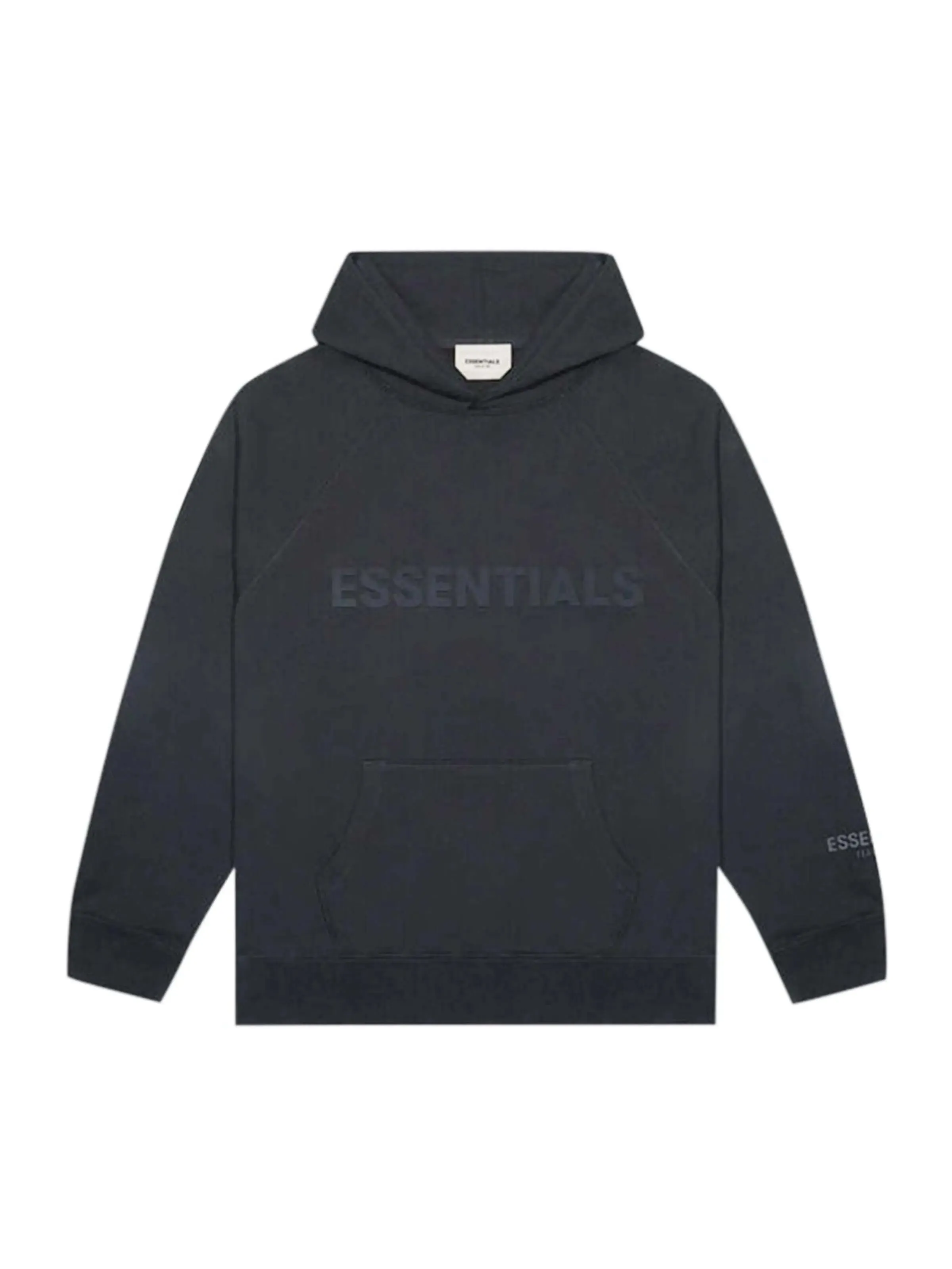 Fear Of God Essentials 3D Silicon Applique Pullover Hoodie Black [FW20]